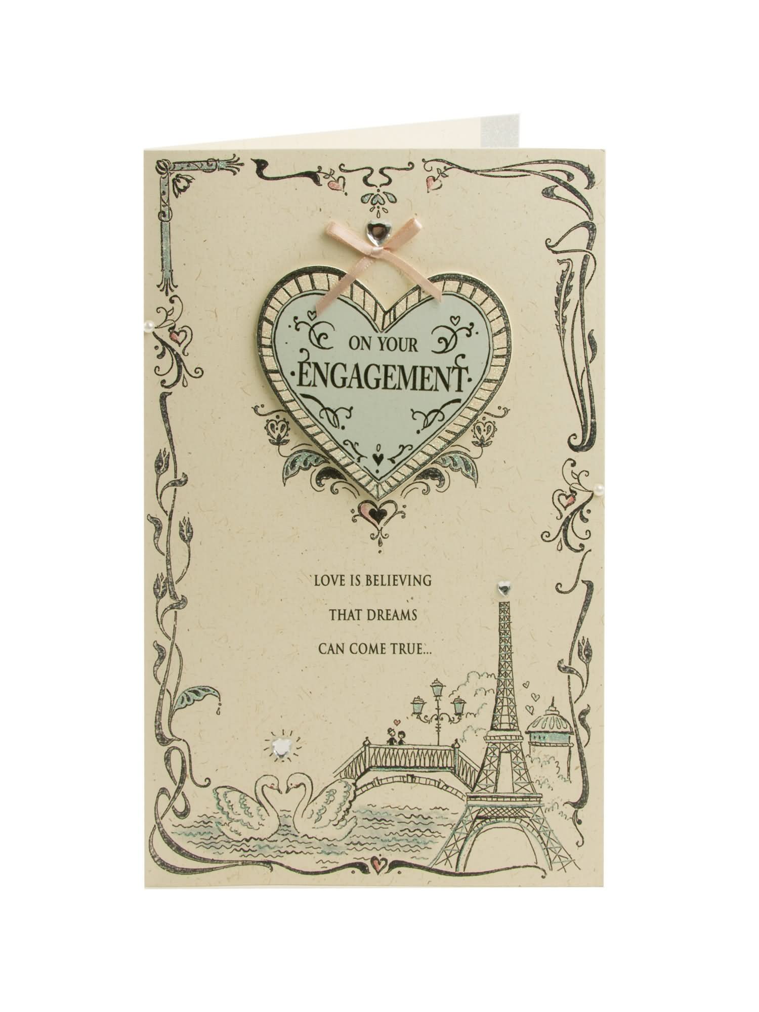 On Your Engagement Wishes Greeting Card