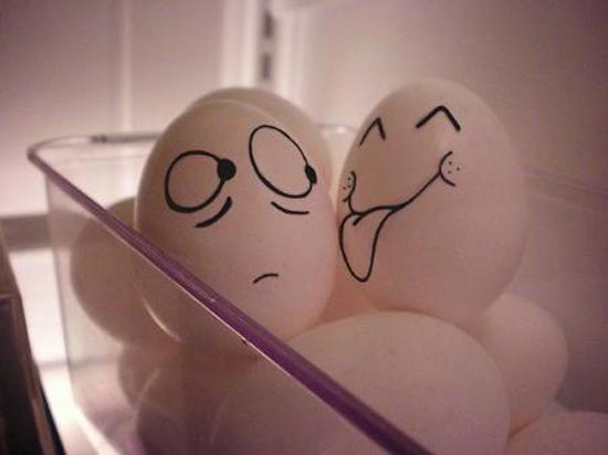 One Is Angry Other Is Happy Funny Egg Faces