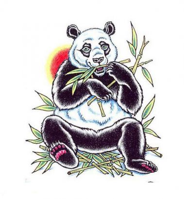 Panda Bear Tattoo Design Sample
