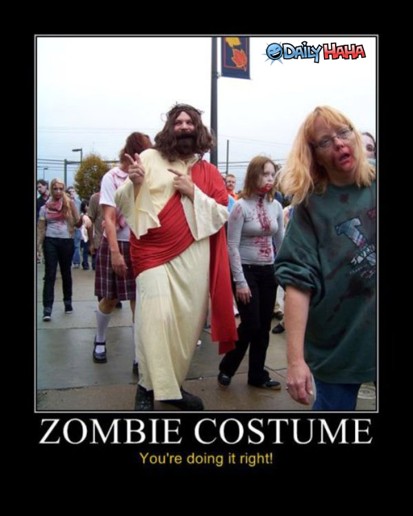 People In Funny Zombie Costume