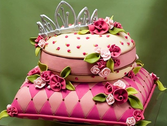 Pillow And Crown Birthday Cake