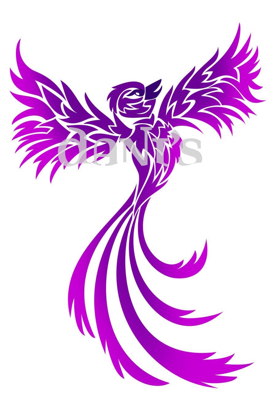 Purple Tribal Dove Tattoo Design By Whitetigress