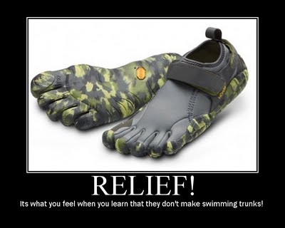 Relief Funny Footwear Poster