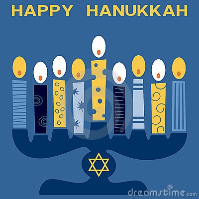 Retro Happy Hanukkah Clipart Image
