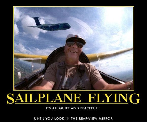 Sail Plane Flying Funny Poster