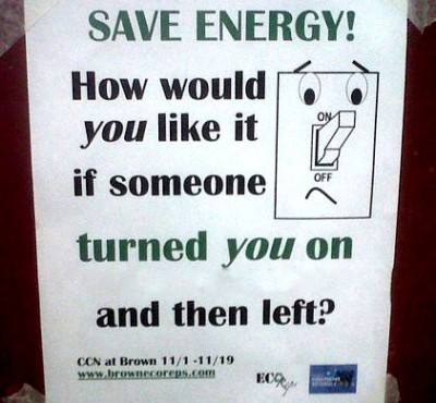 Save Energy Funny Sign Board