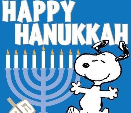 Snoopy Dog Wishes You Happy Hanukkah