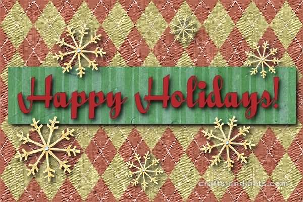 Snowflakes Design Happy Holidays Card
