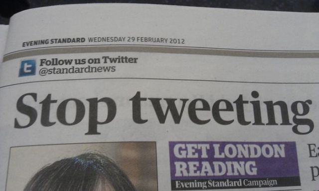 Stop Tweeting Funny Weird Stuff On Newspaper