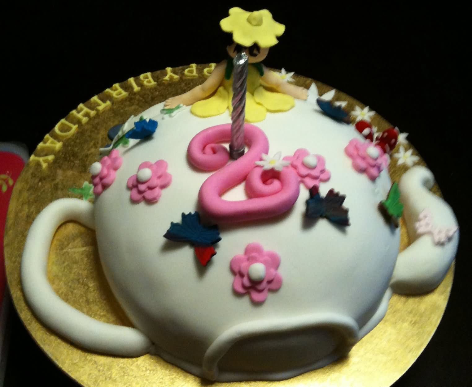 Tea Kettle 2nd Birthday Cake