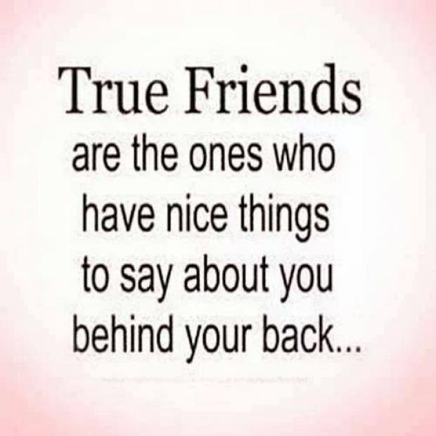 True friends are the ones who have nice things to say about you behind your back (2)