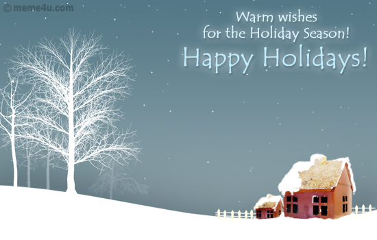 Warm Wishes For The Holiday Season Happy Holidays Greeting Card