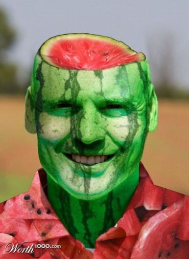 Watermelon Funny Human Face