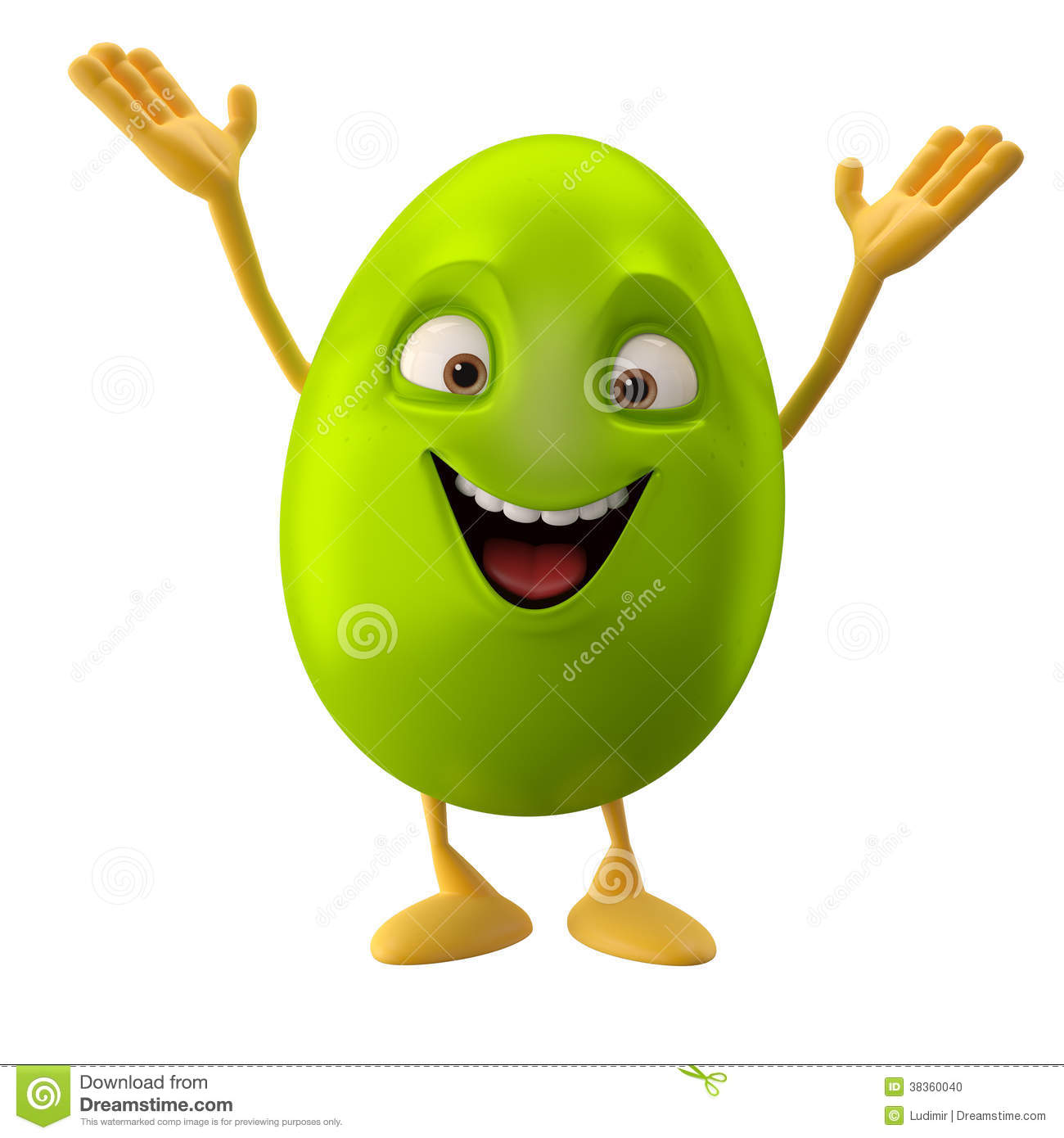 Waving Hands Funny Egg Animated Picture