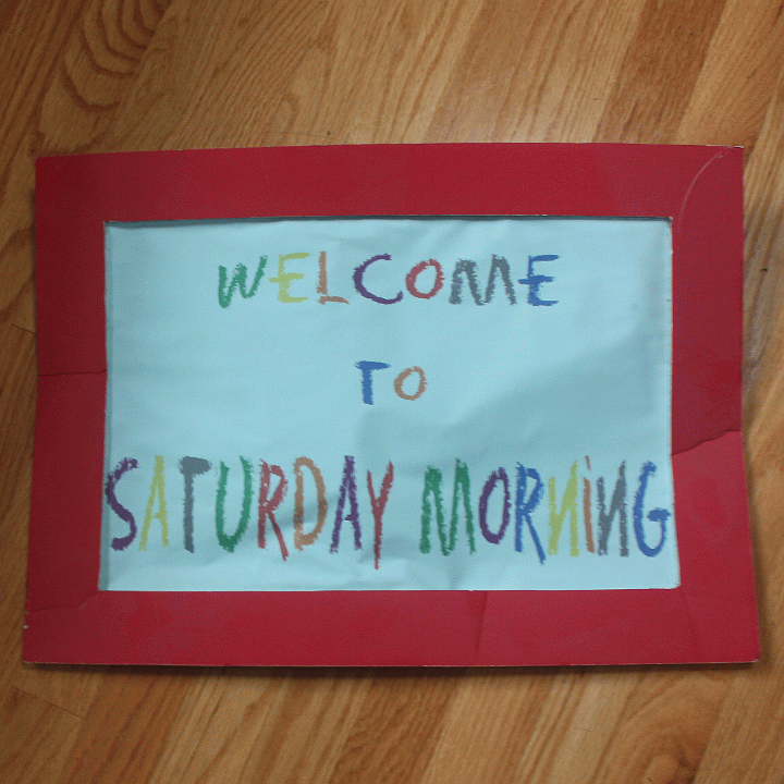 Welcome To Saturday Morning Handmade Banner