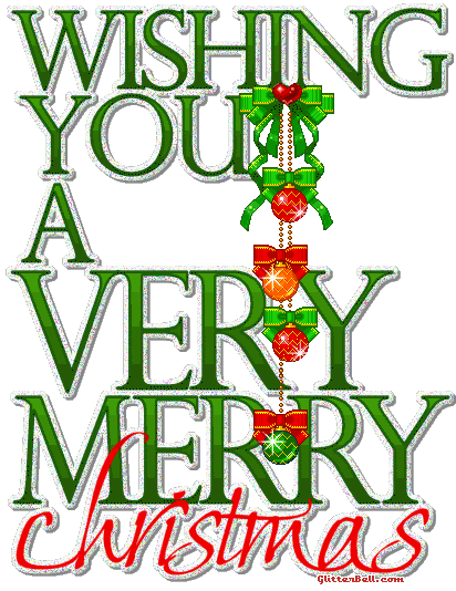 Wishing You A Very Merry Christmas Glitter