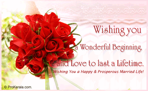 Wishing You A Wonderful Beginning And Love To Last A Lifetime