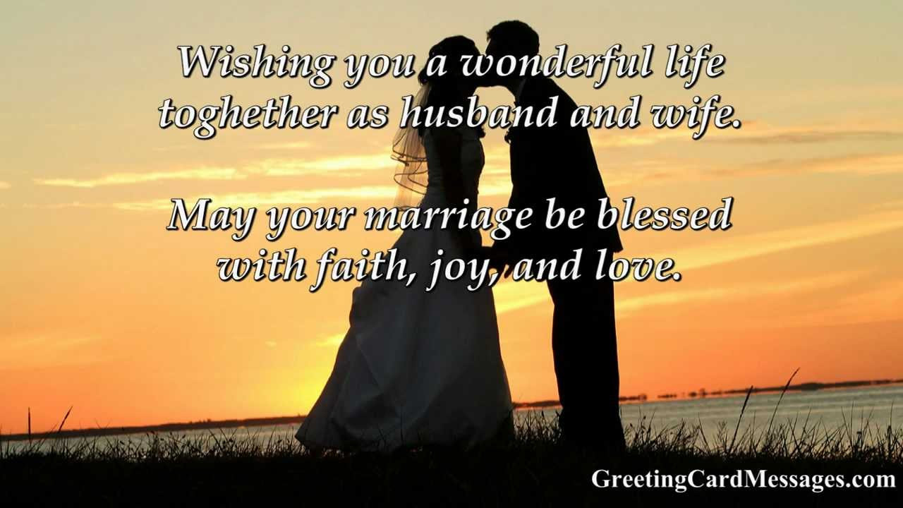 Wishing You A Wonderful Life Together As Husband And Wife