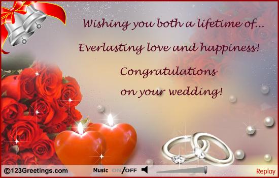Wishing You Both A Lifetime Of Everlasting Love And Happiness Congratulations On Your Wedding