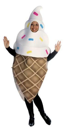Woman In Ice Cream Cone Dress Funny Picture