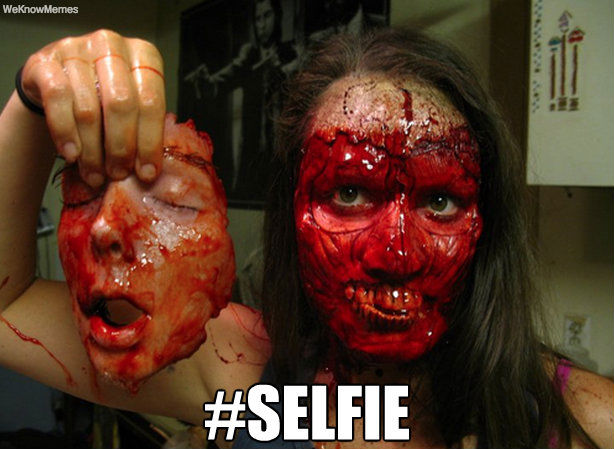 Zombie Taking Selfie Funny Picture
