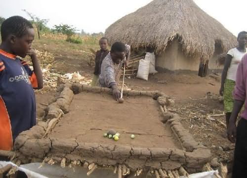 African Play Pool In Funny Style Sport Photo