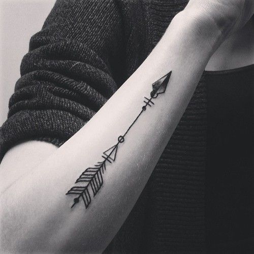 Arrow Tattoo On Right Arm For Girls