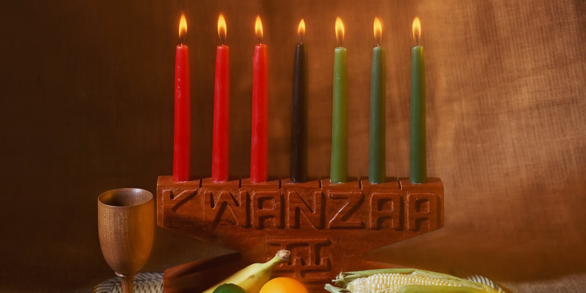Beautiful Kwanzaa Candles Holder Facebook Cover Pictured