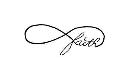 Black Infinity Faith Tattoo Stencil By Iqra