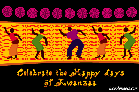 Celebrate The Happy Days Of Kwanzaa Dancing People Animated Picture