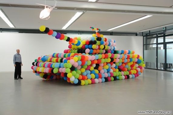 Funny Army Colorful Balloon Tank