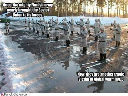 Funny Army Snow Skating Picture