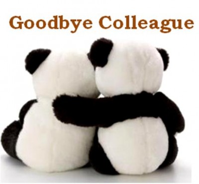 Good Bye Colleague Panda Teddy Bears