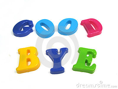 Good Bye Colorful Text Picture