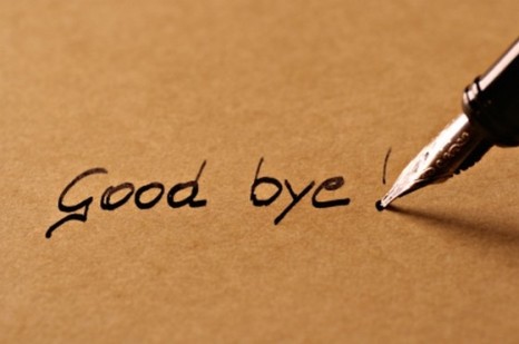 Good Bye Written On Paper