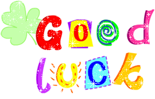 Good Luck Colorful Glitter Picture