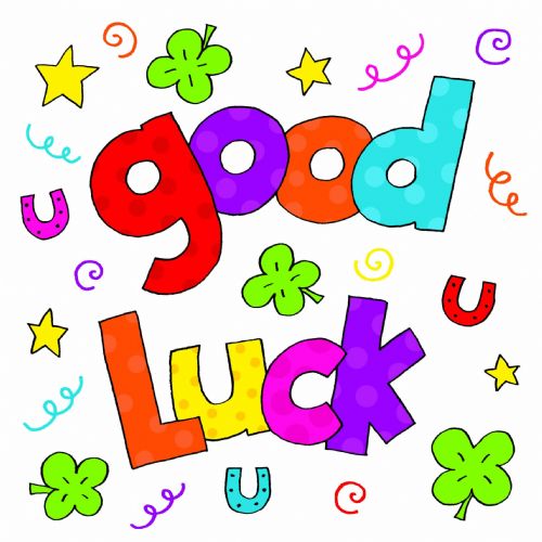 Good Luck Colorful Text Clipart