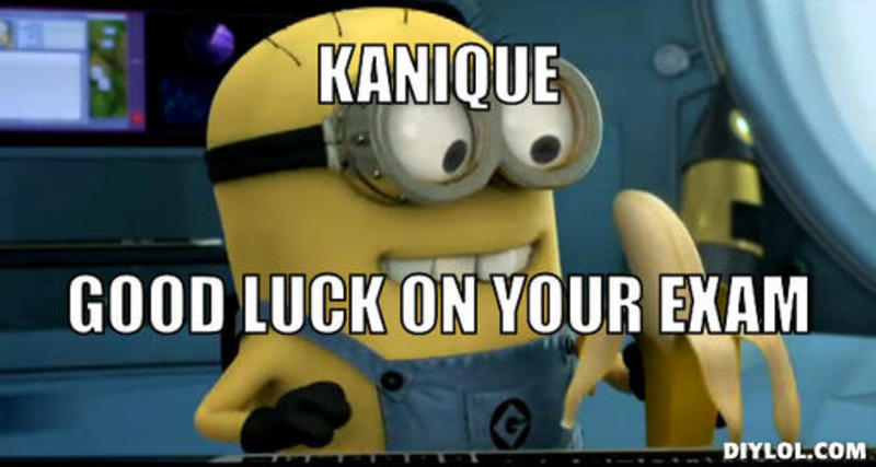 Good Luck On Your Exam Minion Picture