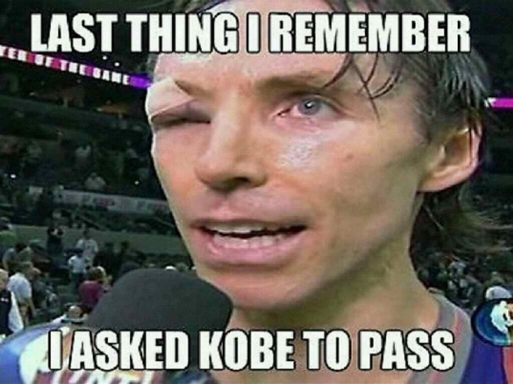 Last Thing I Remember I Asked Kobe to Pass Funny Sport Meme
