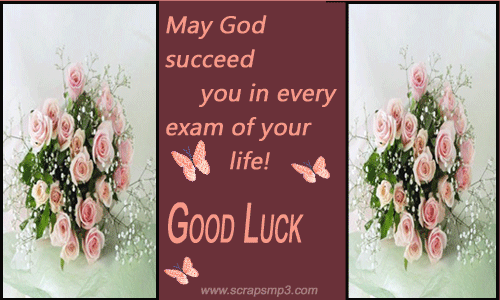 May God Succeed You In Every Exam Of Your Life Good Luck Butterflies Animated Ecard