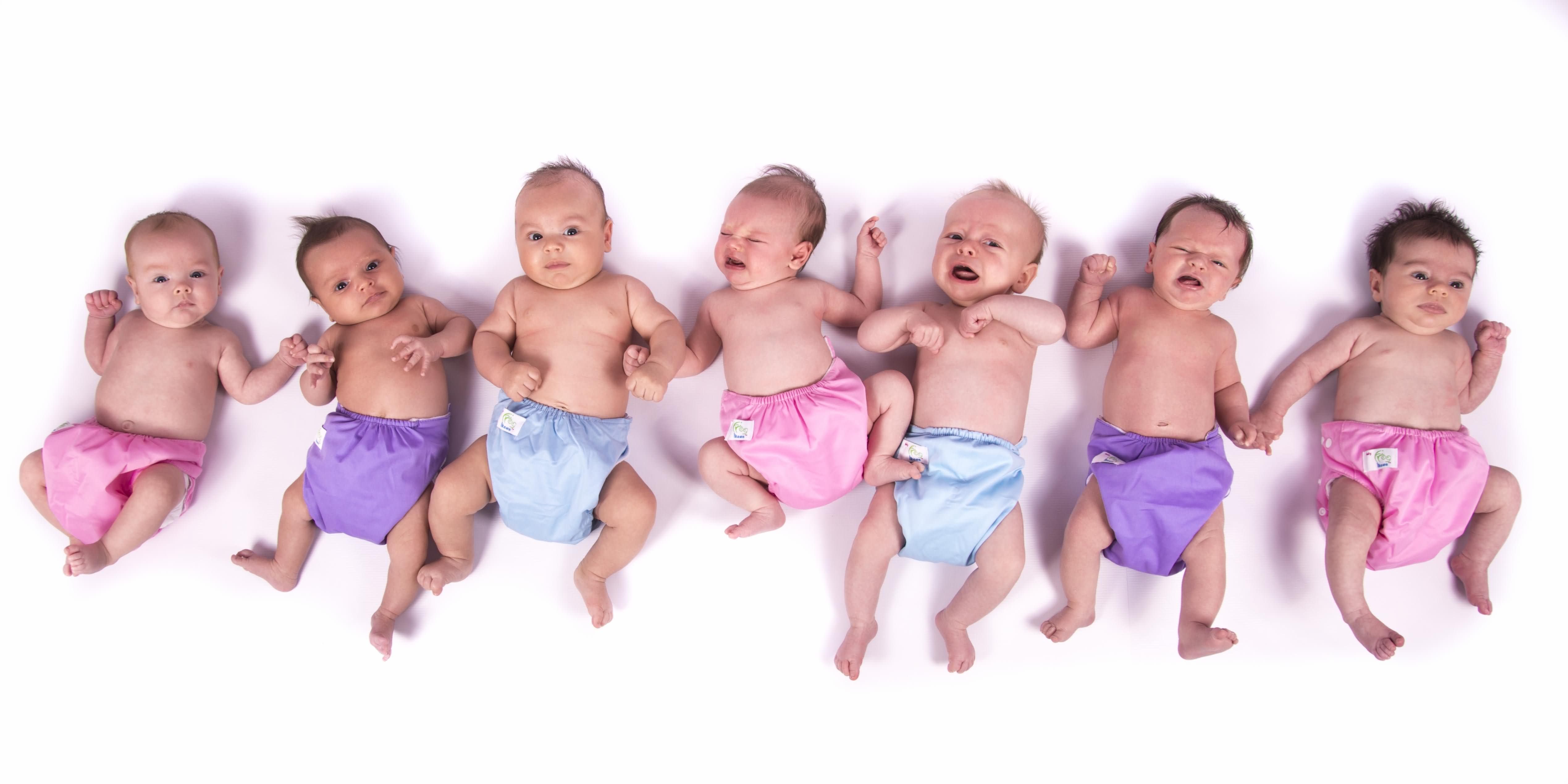 Newborn Cute Group Of Babies