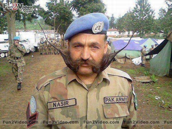 Pakistan Funny Army Long Mustaches