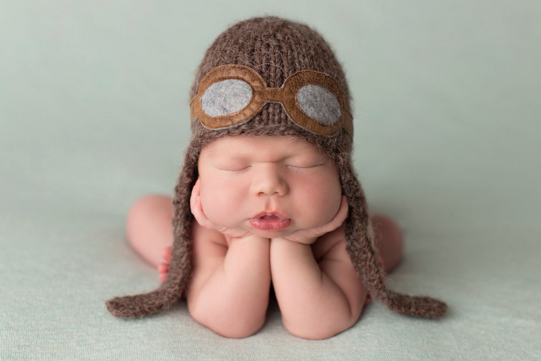 Sweet Newborn Baby With Hat
