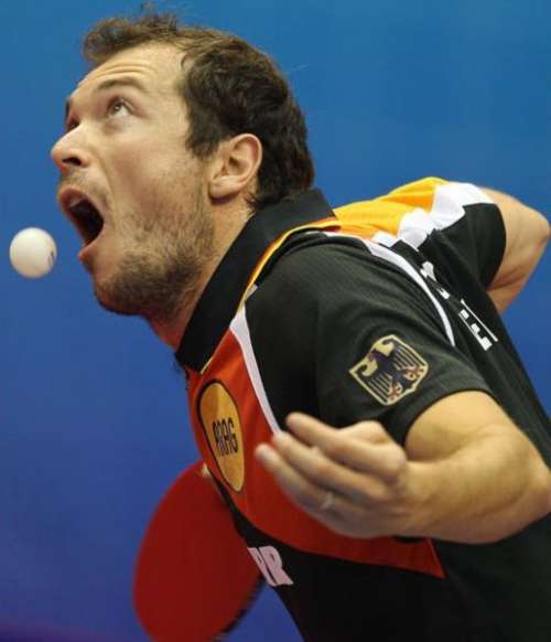 Table Tennis Player Making Funny Face Sport Picture