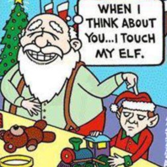 When I Think About You Touch My Elf funny Christmas Joke