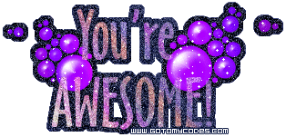 You're Awesome Purple Glitter