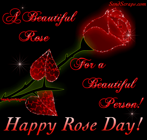 A Beautiful Rose For A Beautiful Person Happy Rose Day Glitter