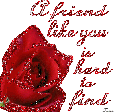 A Friend Like You Is Hard To Find Rose Flower Glitter