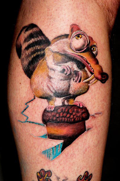 28 Wonderful Cartoon Tattoo Images, Pictures And Designs