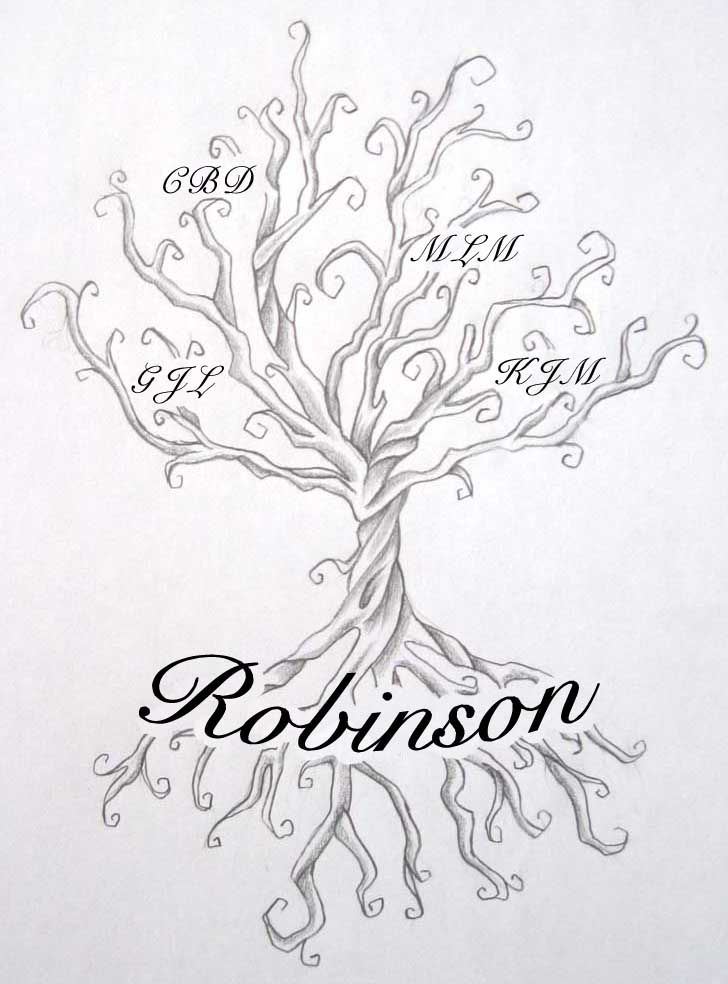 Amazing Grey Without Leave Tree Tattoo Stencil By Danielle Robicheau